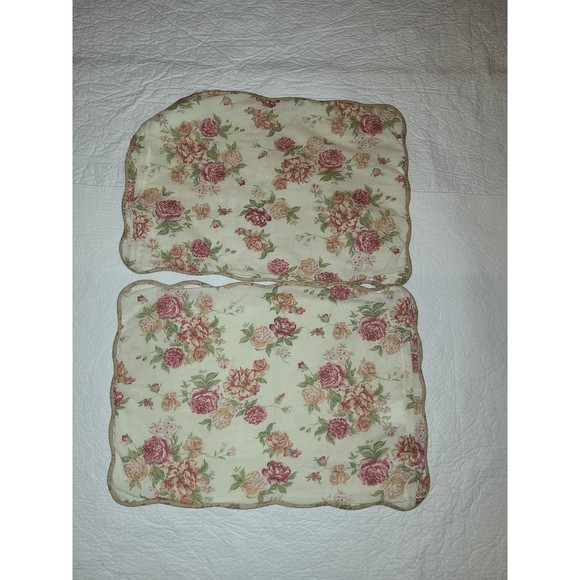 Vintage zip up floral pillow shams - Picture 4 of 5